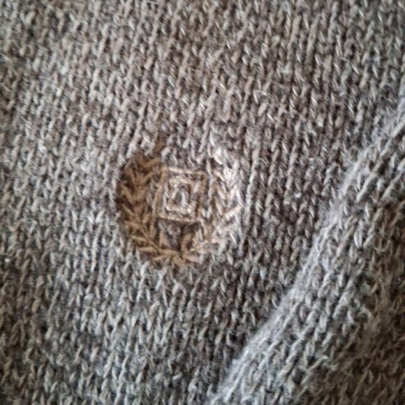 Chaps Men's Brown 100% Cotton Knit pullover with button placket, Size XL - Picture 3 of 7